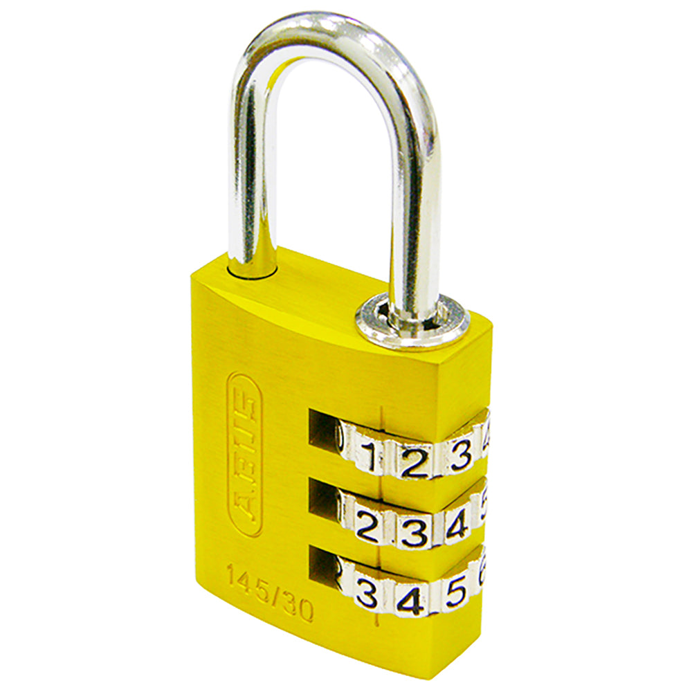 145 コンビネーション パドロック 145/30 YELLOW (イエロー:黄)_ABUS (アバス)